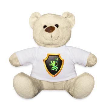 Schild Logo eSports Emblem Schwert Wappen Symbol Löwe - Teddy - Weiß - Vorne