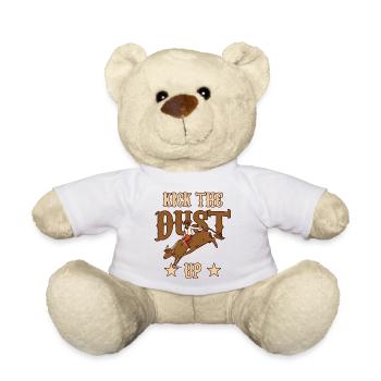 Bull Riding - Teddy Bear - white - Front
