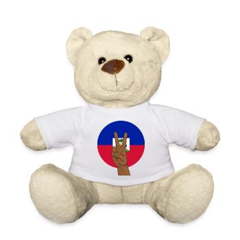 Haiti Haitianer Stolz Flagge Flaggentag I Geschenk - Teddy - Weiß - Vorne