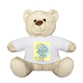 Mushroom, minimalist nature - Teddy Bear - white - Front