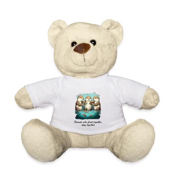 Friends who float together stay together - Teddy - Weiß - Vorne