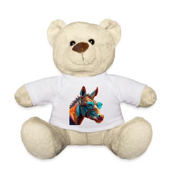 L’âne comme vecteur et polygone avec des lunettes intelligentes - Nounours - blanc - Devant