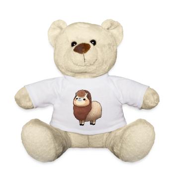 Sweet alpaca wants to be petted gift - Teddy Bear - white - Front