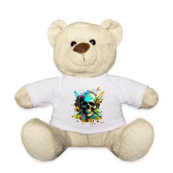 Psychedelischer Schädel - Teddy - Weiß - Vorne