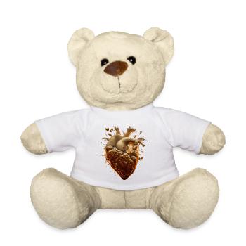 Menschliches Bier Herz - Teddy - Weiß - Vorne