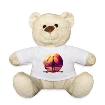 only peace can save us - nur Frieden rettet uns - Teddy - Weiß - Vorne