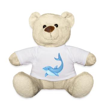 Joyeux Delfin pour la bonne humeur sur les T-shirts & plus - Nounours - blanc - Devant