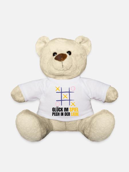 Glück im Spiel, Pech in der Liebe - Teddy - Weiß