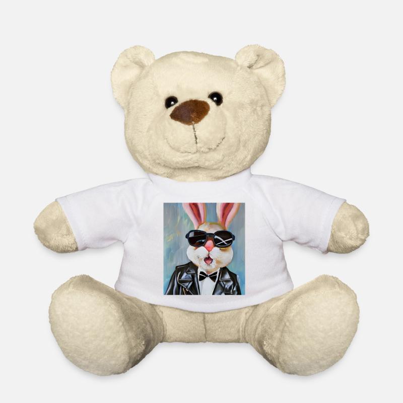 Stylischer Hase - Teddy - Weiß