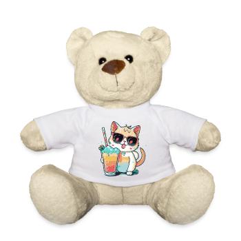 A cat lover's dream - Teddy Bear - white - Front
