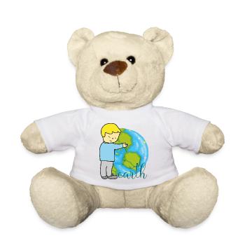Erde Frieden - Teddy - Weiß - Vorne