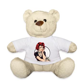 Pin up aus den 60er Jahren - Teddy - Weiß - Vorne