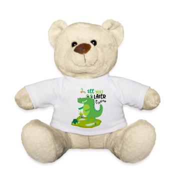 See you later alligator funny crocodile laughs - Teddy Bear - white - Front