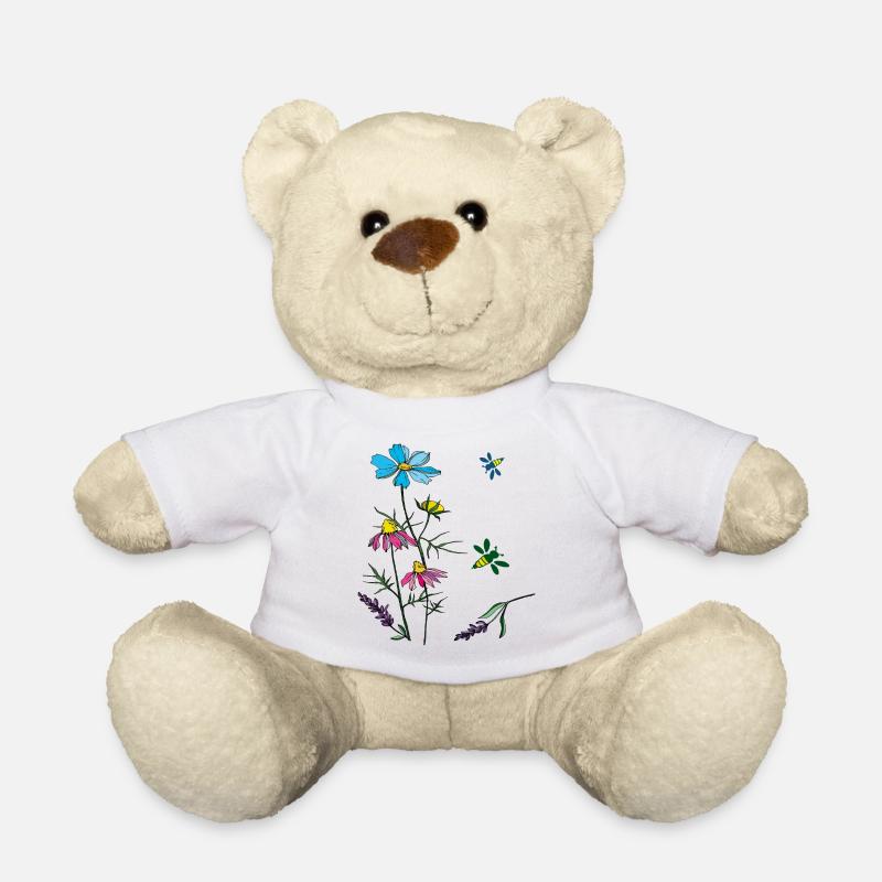 Kräuter, Kamille, Bienen - Teddy - Weiß