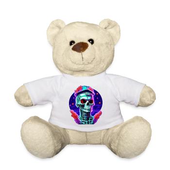 Squelette avec casquette - Nounours - blanc - Devant