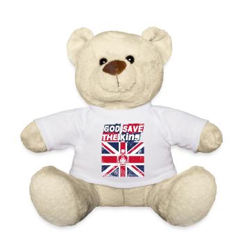 God Save the King Roi Charles III - Nounours - blanc - Devant