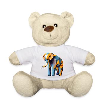 Paper Art Elephant - Teddy Bear - white - Front