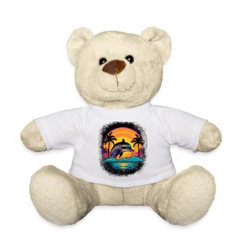 caribbean geek childrens birthday birthday dolphin - Teddy - Weiß - Vorne