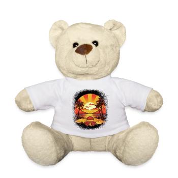 pizzas daycare birthday present idea - Teddy Bear - white - Front