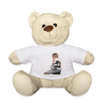 Rauchende Frau - Teddy - Weiß - Vorne