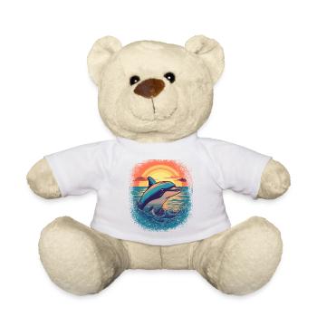 awesome marine mammals water geek fisherman child - Teddy - Weiß - Vorne
