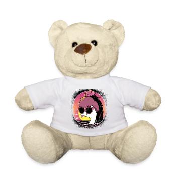 present idea birthday present baby duck love - Teddy Bear - white - Front