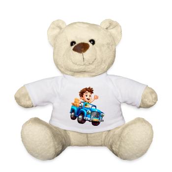 Le garçon et la voiture - Nounours - blanc - Devant
