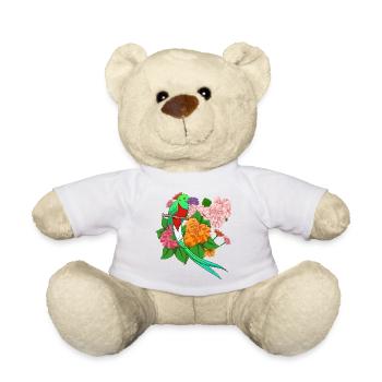 Guatemala Guatemalan Flagge DNA I Geschenk - Teddy - Weiß - Vorne