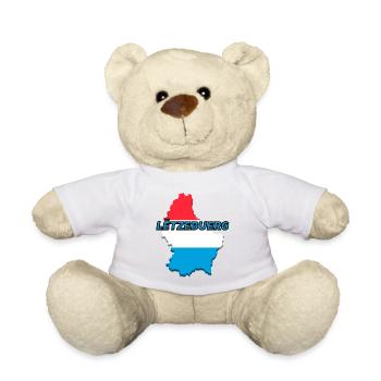 Map of Luxembourg flag Luxembourg - Teddy Bear - white - Front