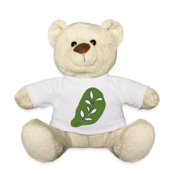 Leaves - Teddy Bear - white - Front