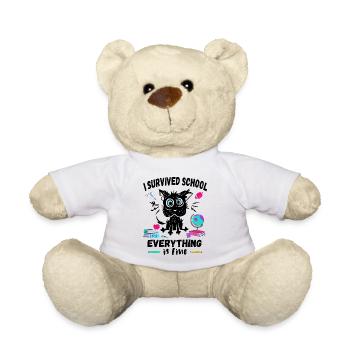 Dernier jour d’école, j’ai survécu à l’école - Nounours - blanc - Devant