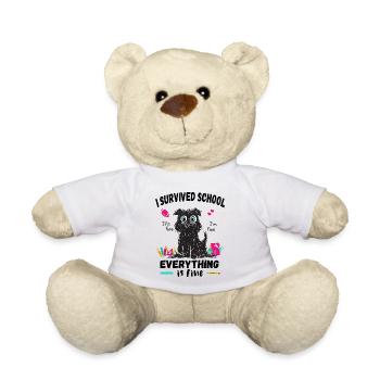 Letzter Schultag, Ich habe die Schule überlebt - Teddy - Weiß - Vorne