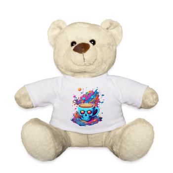 Mystical Skull Cup, Colorful Skull - Teddy Bear - white - Front
