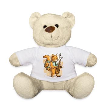 Musicien Jazzy Cat - Nounours - blanc - Devant