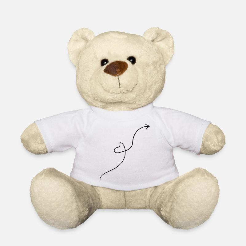 Flèche du cœur - Nounours - blanc