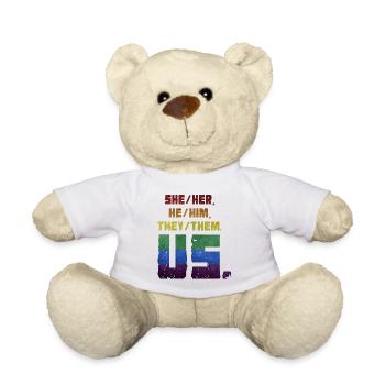 Elle/elle, il/lui, il/elles. Nous. - Nounours - blanc - Devant