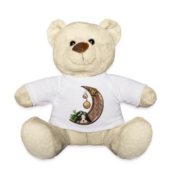 Steampunk-Mond mit Welpen - Teddy - Weiß - Vorne