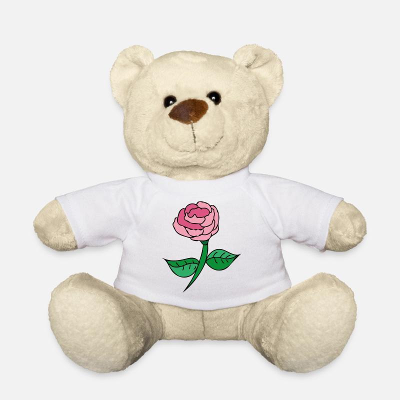Rose - Nounours - blanc