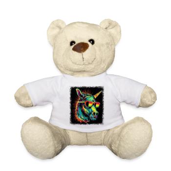 quote farting unicorn jokes horned awesome - Teddy Bear - white - Front