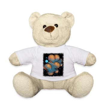 peace symbol birthday heart quote 60s bday green - Teddy - Weiß - Vorne