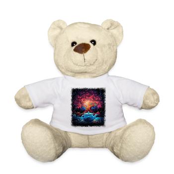 Present Idea Birthday Present Hippie Festival - Teddy Bear - white - Front