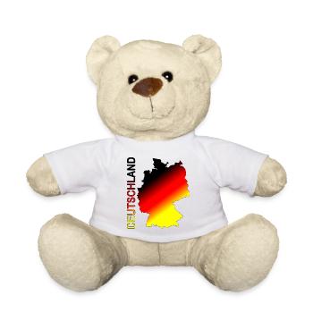 Deutschland Karte Schrift - Teddy - Weiß - Vorne
