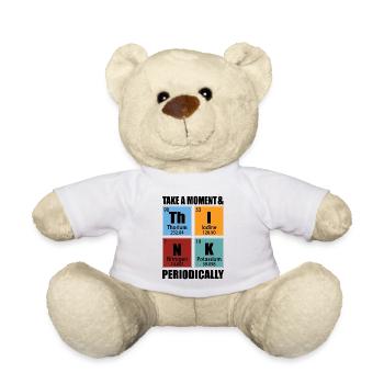Take a Moment and Think Periodically - Teddy Bear - white - Front