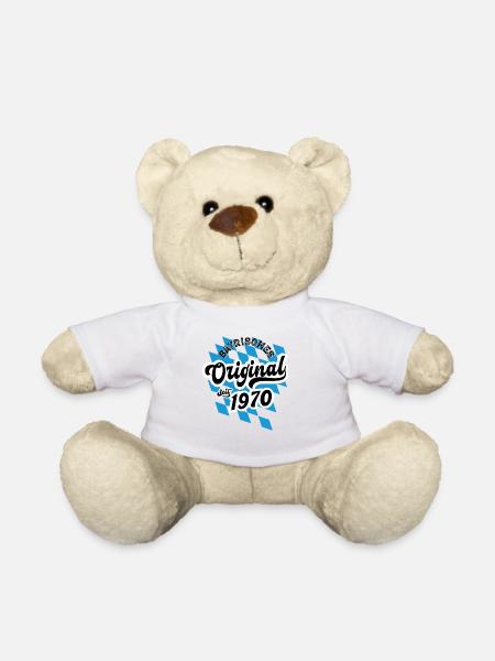 1970 Bayrisches Original seit 1970 Geburtstag - Teddy - Weiß