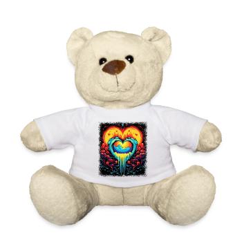Dictons de contre-culture Amour Idée de cadeau hippie - Nounours - blanc - Devant
