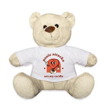 Panikattacken sind mein Herz-Kreislauf-Syndrom. Lustig, niedlich - Teddy - Weiß - Vorne