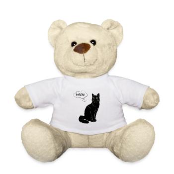 Miaou de chat mignon - Nounours - blanc - Devant