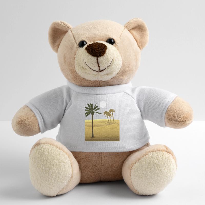 Palm tree in desert | Canvas Structure Teddy Bear