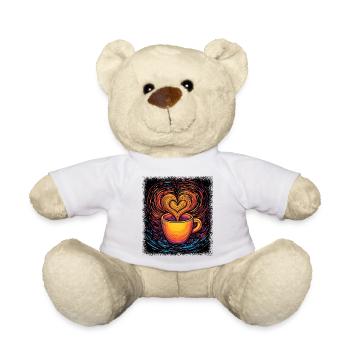 tasse de café au lait fatiguée roastedbeans - Nounours - blanc - Devant