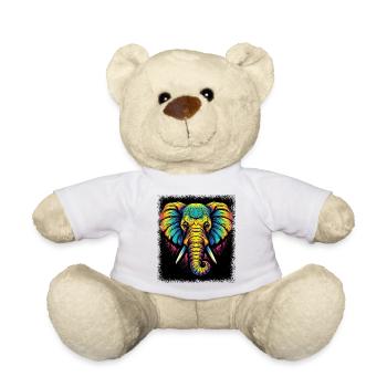 hippie heart joke peace counterculture family - Teddy Bear - white - Front